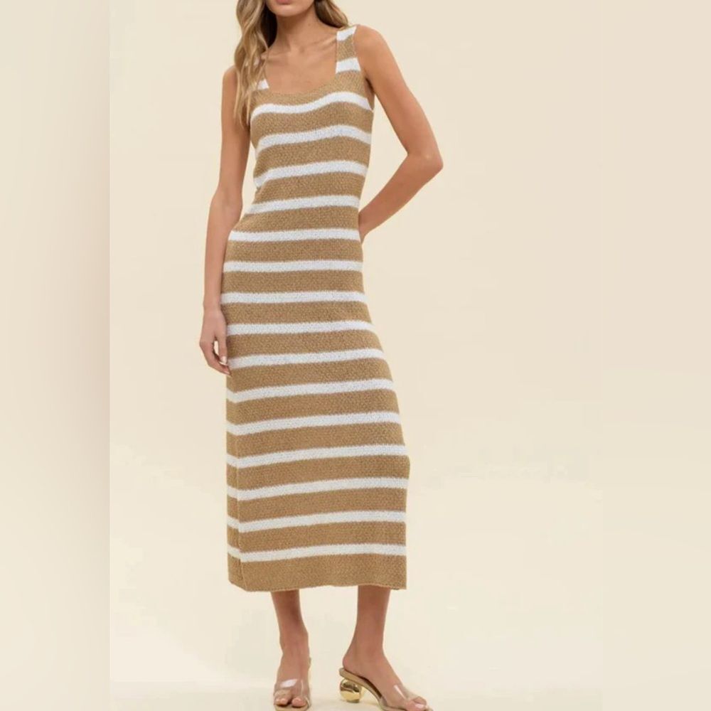 NWT! Striped Midi Dress